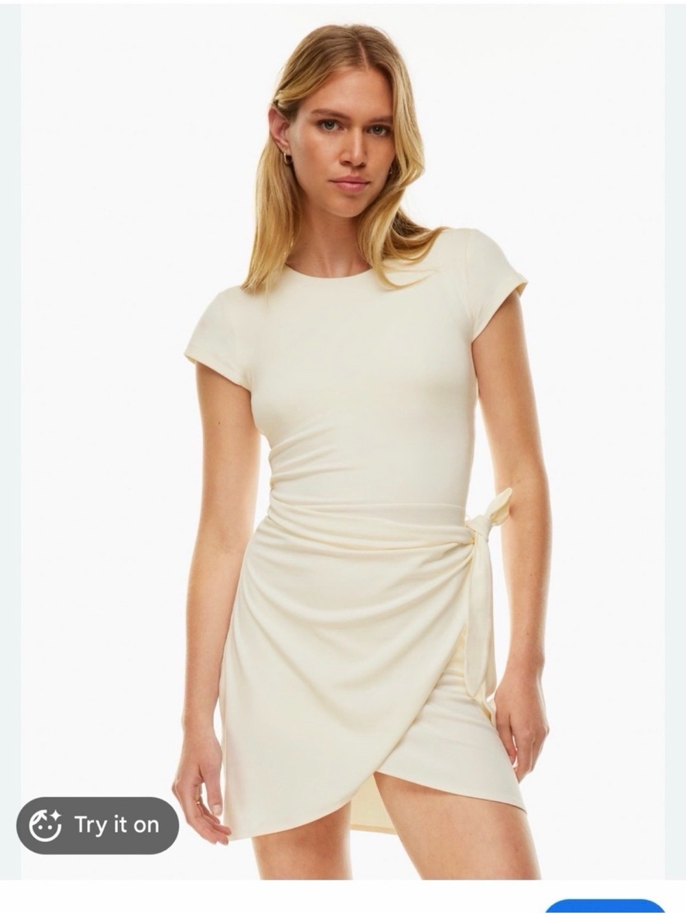 Wilfred Cream Tie-Waist Mini Dress